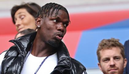 Paul Pogba fotografiado en la grada antes del partido de octavos de final de la Eurocopa entre Francia y Bélgica, en Dusseldorf, el 1 de julio de 2024.