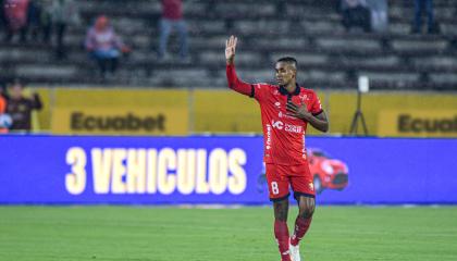 Fidel Martínez, durante un partido de la LigaPro con El Nacional, el 5 de octubre de 2024.