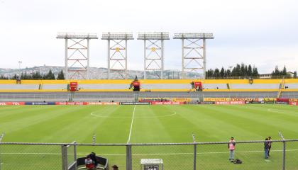 El estadio Gonzalo Pozo Ripalda, propiedad de Sociedad Deportiva Aucas.