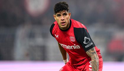 Piero Hincapié, durante un partido con el Bayer Leverkusen, el 10 de enero de 2025.