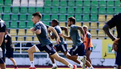 Emelec entrenó el martes 14 de enero, pensando en su duelo ante Águilas Doradas.