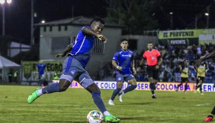 Emelec se enfrentó a Águilas Doradas por la Serie Colombia, el 15 de enero de 2024.