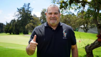 José Luis Chilavert después de una entrevista con PRIMICIAS en Quito, el miércoles 23 de abril de 2025.