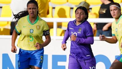 Partido entre Ecuador y Brasil jugado el viernes 9 de mayo, válido por el Sudamericano Sub 17 Femenino.