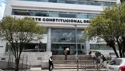 Fachada de la Corte Constitucional del Ecuador tomada el 7 de abril de 2026.