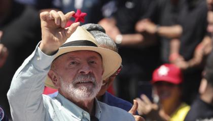 Luiz Inácio Lula da Silva, presidente de Brasil, durante su campaña el 26 de septiembre de 2026 en Sao Paulo.