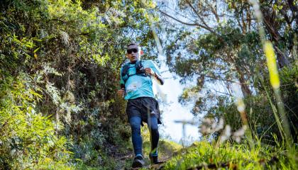 Mauricio Zúñiga durante el Quito Trail Ecuador 2026, el 2 de agosto de 2026.
