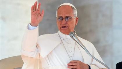 El papa León XIV durante una audiencia general semanal en la Plaza de San Pedro, Ciudad del Vaticano, en una fotografía de archivo.