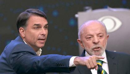 Debate presidencial entre Flávio Bolsonaro y Lula da Silva, Brasil, 18 de octubre de 2026.