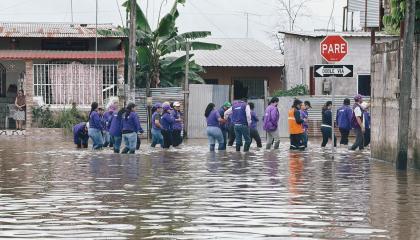 Milagro, en la provincia de Guayas, es una de las zonas afectadas por las inundaciones, el 20 de octubre de 2026.