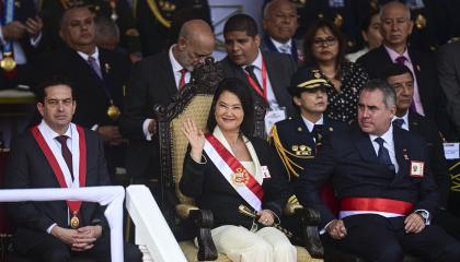 La presidenta de Perú, Keiko Fujimori, en el Senado, por las Fiestas Patrias, Lima, 29 de julio de 2026.