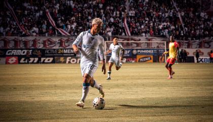 Alexander Alvarado, durante un partido de Liga de Quito en la LigaPro, el 17 de octubre de 2026.