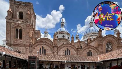Composición fotográfica de las cúpulas de la Catedral de Cuenca con la portada de la agenda de fiestas lanzada este 23 de octubre de 2026.