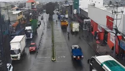Monitoreo del ECU 911 con la cámaras de videovigilancia las lluvias en el sur de Quito, 23 de octubre de 2026.
