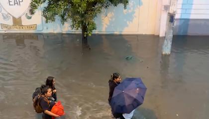 Imagen referencial de las inundaciones que sufrió Mapasingue, en el norte de Guayaquil, el 19 de octubre de 2026.