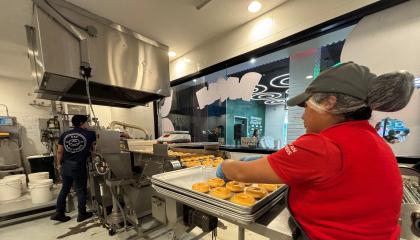 Local de la cadena de donas Krispy Kreme en Quito, en septiembre de 2026.