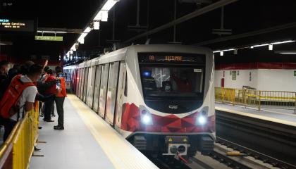Primer recorrido del Metro de Quito con ciudadanos, 23 de enero de 2023.