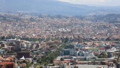 Vista panorámica de Cuenca, tomada desde el mirador de Turi, el 38 de octubre de 2026.