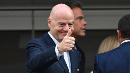 Gianni Infantino durante el partido entre Estados Unidos y Paraguay en Los Ángeles, el 12 de junio de 2026.
