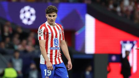El delantero argentino del Atlético de Madrid, Julian Álvarez durante el partido de ida de las semifinales de la Champions League ante el Arsenal en el estadio Metropolitano de Madrid, el 29 de abril de 2026.