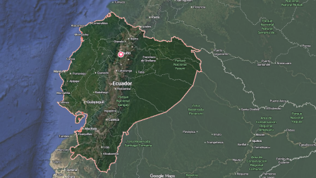 Mapa satelital de Ecuador.