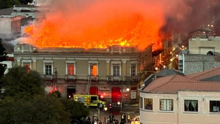 Incendio en Riobamba el 15 de agosto de 2025.