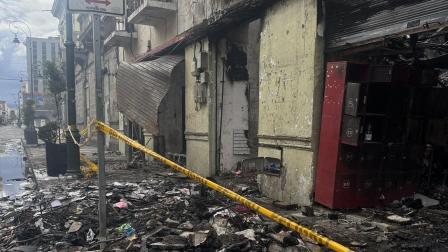 Locales afectados por el incendio registrado el 15 de agosto en el centro histórico de Riobamba.
