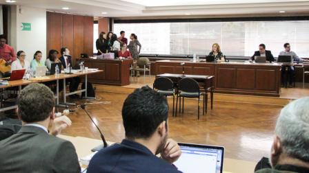 Audiencia de testimonio anticipado de la exasistente de Presidencia, Laura Terán, realizada el 1 de septiembre de 2019.