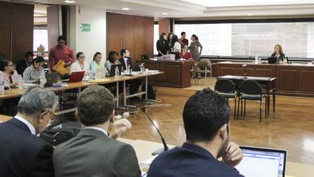 Laura Terán rindió testimonio anticipado en el caso "Sobornos 2012 - 2016",  ante la jueza Daniella Camacho, en la sala de audiencias de la Corte Nacional de Justicia. La exasistente del despacho presidencial tiene calidad de testigo protegido de la Fiscalía.