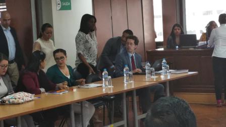 Foto archivo: El 8 de agosto de 2019, la fiscal Diana Salazar (de pie) presentó formulación de cargos en el caso "Sobornos 2012 - 2016".
