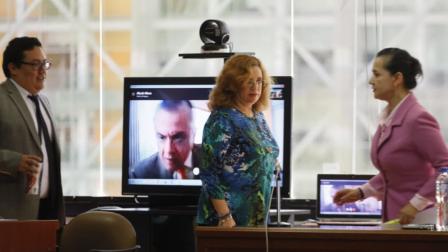 La jueza Daniella Camacho durante la reinstalación del caso 'Sobornos 2012-2016', el lunes 18 de noviembre de 2019.