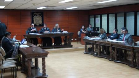 Audiencia de recusación contra los jueces que llevan adelante el caso Sobornos 2012-2016, el 14 de febrero de 2020.
