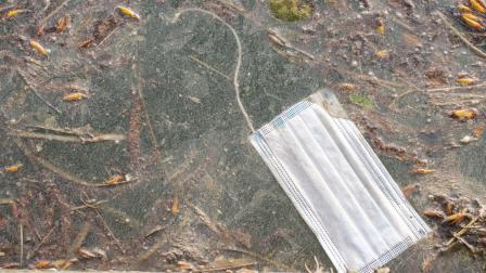 Mascarilla en un pozo de agua en Francia.