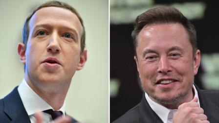 Mark Zuckerberg, de Meta, y Elon Musk, de Twitter.