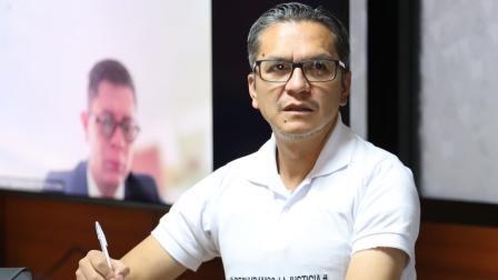 Wilman terán en una audiencia de habeas corpus en Quito, el 28 de julio de 2024.