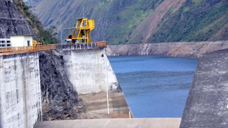 Embalse de Mazar, ubicado entre las provincias de Cañar y Azuay, el 17 de septiembre de 2024.