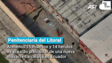 El martes 12 de noviembre, al menos 15 presos murieron y 14 más resultaron heridos por un nuevo enfrentamiento registrado en la Penitenciaría de Guayaquil, según informó el organismo estatal a cargo de las prisiones (SNAI).