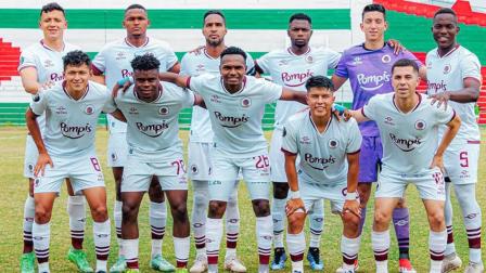 Jugadores de Atlético Vinotinto en el partido de ida ante La Paz por los cuartos de final del Ascenso Nacional, 19 de noviembre de 2024.