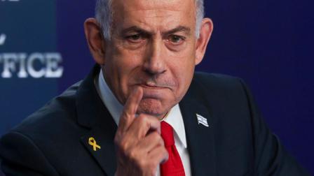 Benjamin Netanyahu, primer ministro de Israel, en una conferencia de prensa el 21 de mayo de 2025.