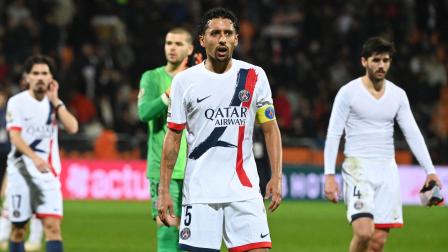 Jugadores del Paris Saint Germain durante un partido ante el Lorient, por la Ligue 1 de Francia, el 29 de octubre de 2025.