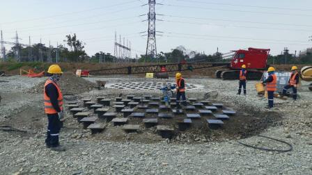 Obras en proyecto de la central de Quevedo, de Progen, el 2 de diciembre de 2024.