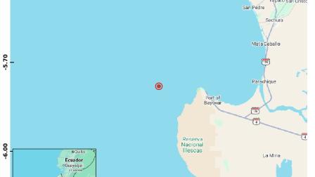 Imagen de localización de un sismo ocurrido el 15 de agosto de 2026.