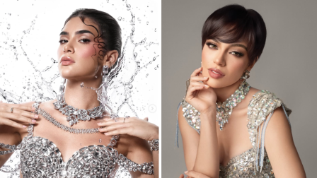 Dalia Bucaram, Miss Universo Ecuador; y Shyare Andrade, Miss Grand Ecuador.