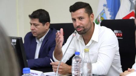 Michele Sensi-Contugi en una reunión el 24 de mayo de 2024, cuando era ministro de Gobierno.