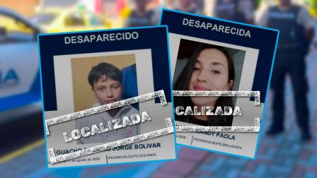 Jorge Bolívar Guacho y Sandy Paola Arias, reportados como desaparecidos en Quito.
