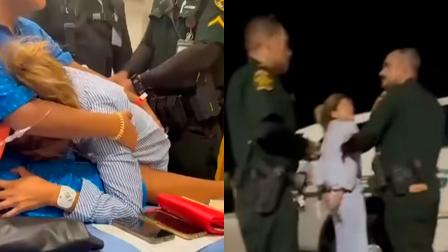 Grace Calero, ecuatoriana detenida por agentes de ICE en un hospital de Florida, Estados Unidos.