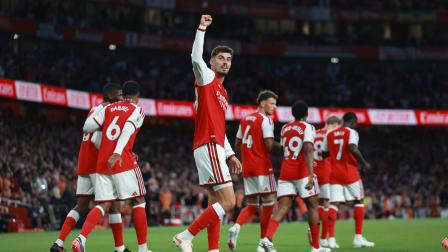 Kai Havertz del Arsenal celebra tras marcar el gol del 1-0 durante el partido de la Premier League inglesa ante Coventry City FC, el 21 de agosto de 2026.