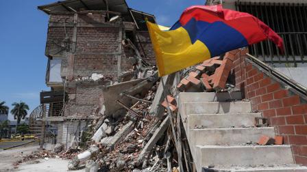 Las ruinas de una floristería en Cali, Colombia, que colapsó tras el terremoto que azotó al país, el pasado 10 de agosto.