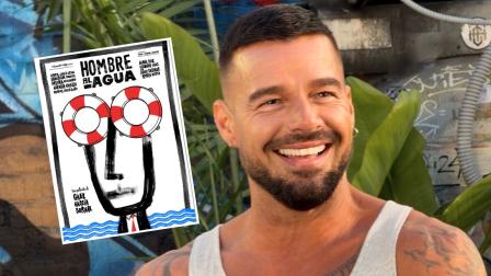 Composición gráfica de Ricky Martin y la imagen promocional de la película 'Hombre al agua'. 25 de agosto de 2026