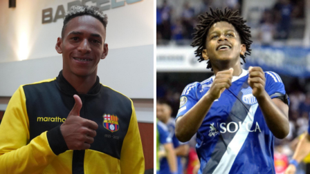 Fotografías de Jandry Gómez, de Barcelona SC, y Luis Fragozo de Emelec.